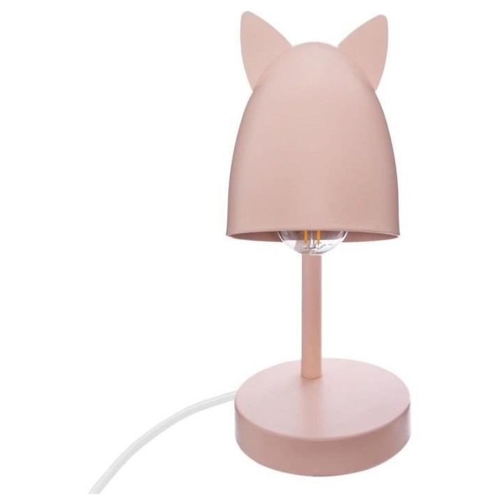 Lampe Oreilles en métal - E14 - 25 W - H. 31 cm - Rose