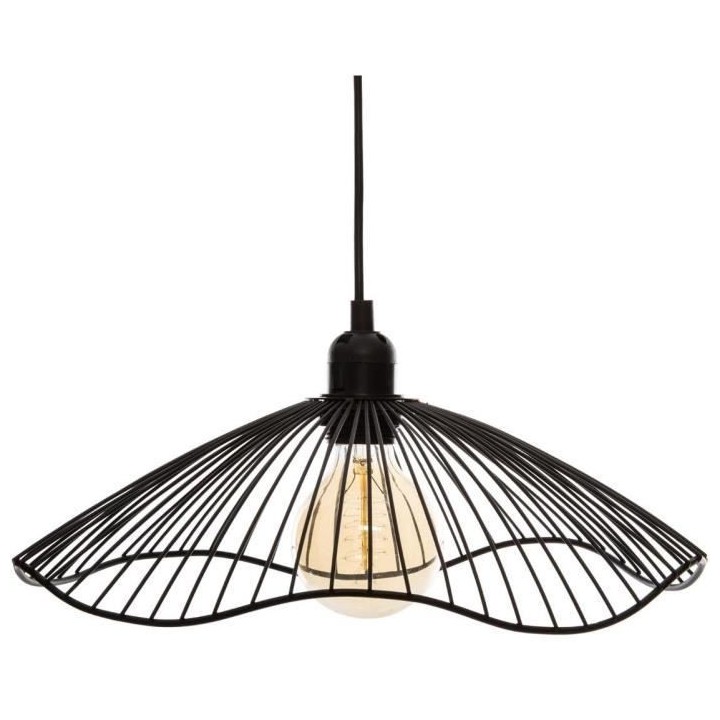 Suspension Métal - Style contemporain - Noir - Ø 34 cm - Fil Galt