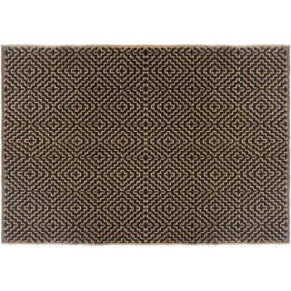 ATMOSPHERA Tapis noir en jute coton - 120 x 170 cm