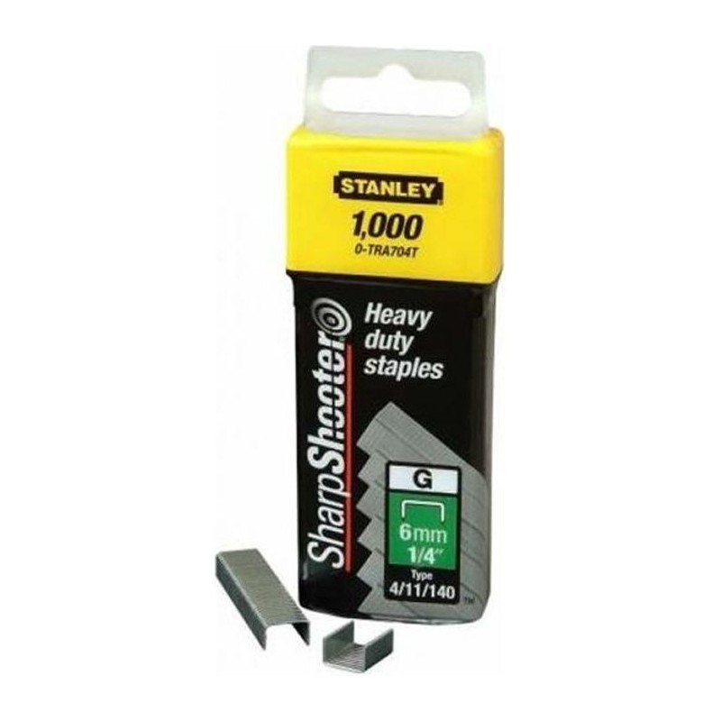 Agrafes 10 mm type G boîte de 1000 - STANLEY - 1-TRA706T