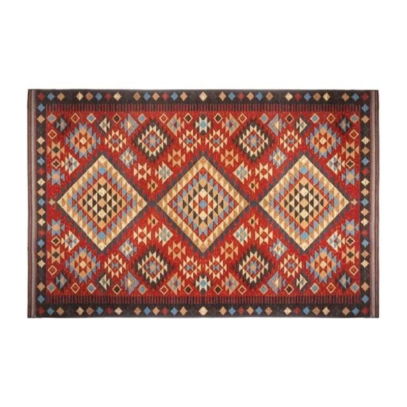 Tapis de salon Kilim - 100 x 150 cm - Rouge