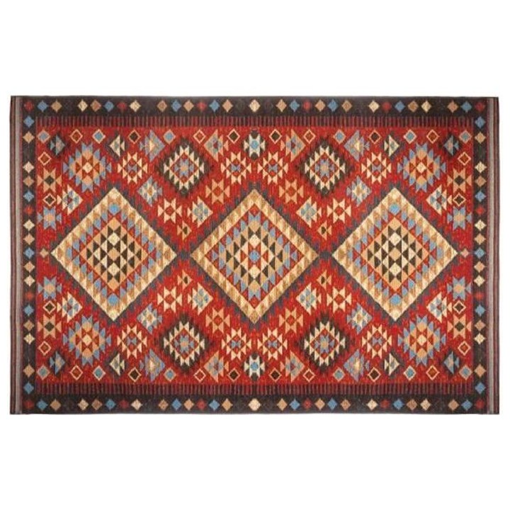 Tapis de salon Kilim - 100 x 150 cm - Rouge