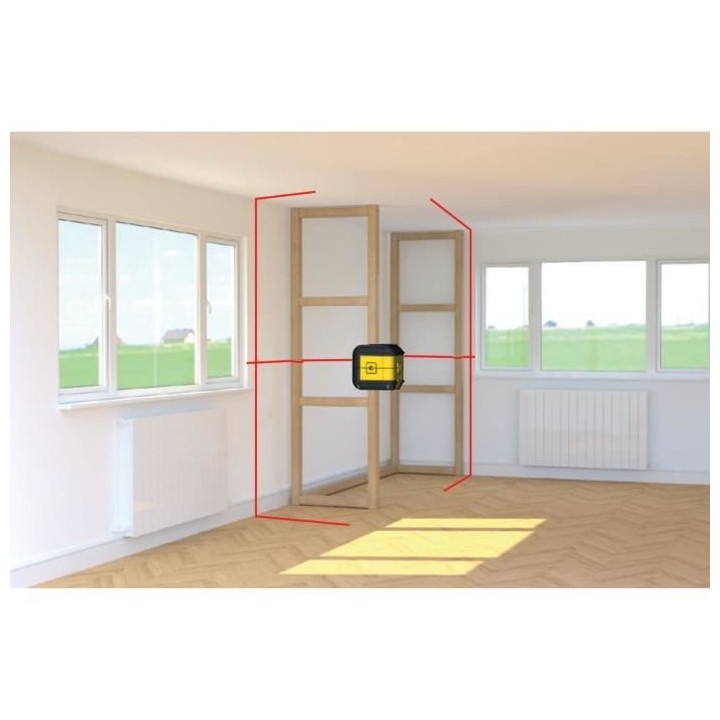 Niveau laser croix + equerrage Cross 90 STANLEY - STHT77502-1 - Rouge