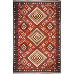 Tapis de salon Kilim - 100 x 150 cm - Rouge