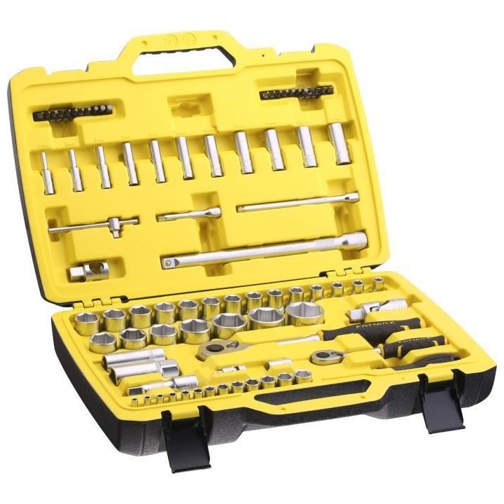 Coffret de douilles 1/4 et 1/2 STANLEY - FMMT82826-1 avec cliquet et r