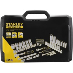 Coffret de douilles 1/4 et 1/2 STANLEY - FMMT82826-1 avec cliquet et rallonge FATMAX - Jeu de 81 pieces