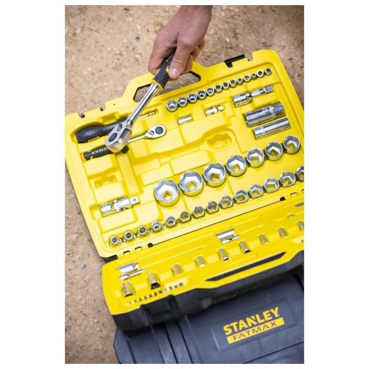 Coffret de douilles 1/4 et 1/2 STANLEY - FMMT82826-1 avec cliquet et r