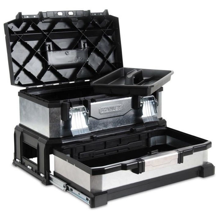 Boîte a outils bimatiere galvanisée avec tiroir STANLEY - 1-95-830 -