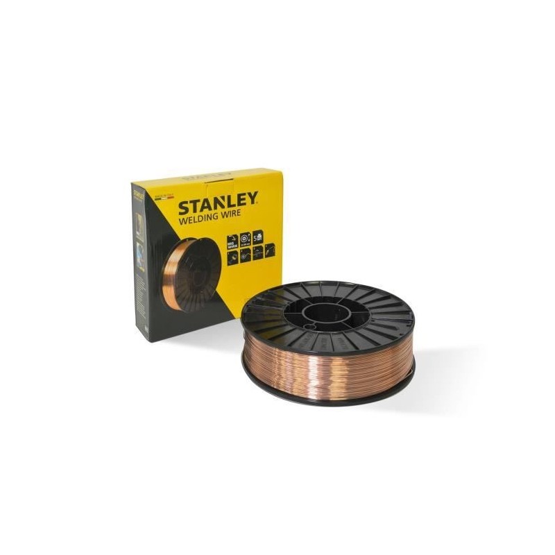 STANLEY 460646 Bobine fil acier pour soudure MIG/MAG pour appareil au gaz.- Ø 0,6 mm - 5 kg