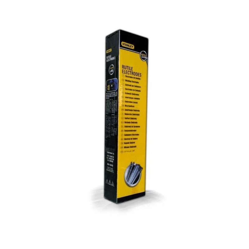 STANLEY 460926 Lot de 230 électrodes rutiles acier - Ø 2,5 mm - L 350 mm - Baguettes de soudure