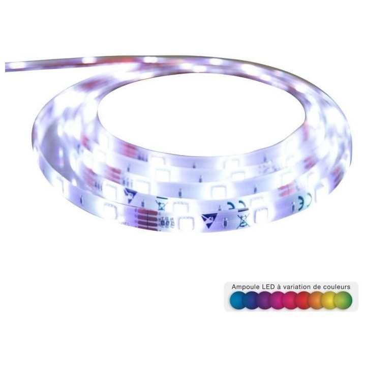 Ruban LED Secteur + Télécommande RGB - L500 cm