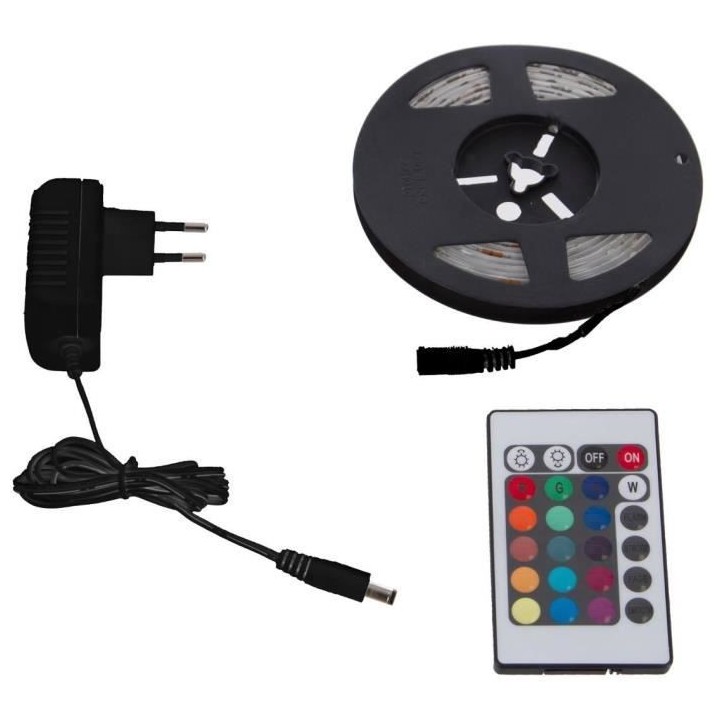Ruban LED Secteur + Télécommande RGB - L500 cm
