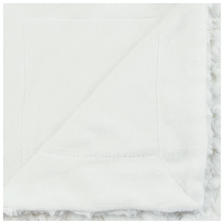 Plaid fourrure bouclée - 120 x 160 cm - Ecru