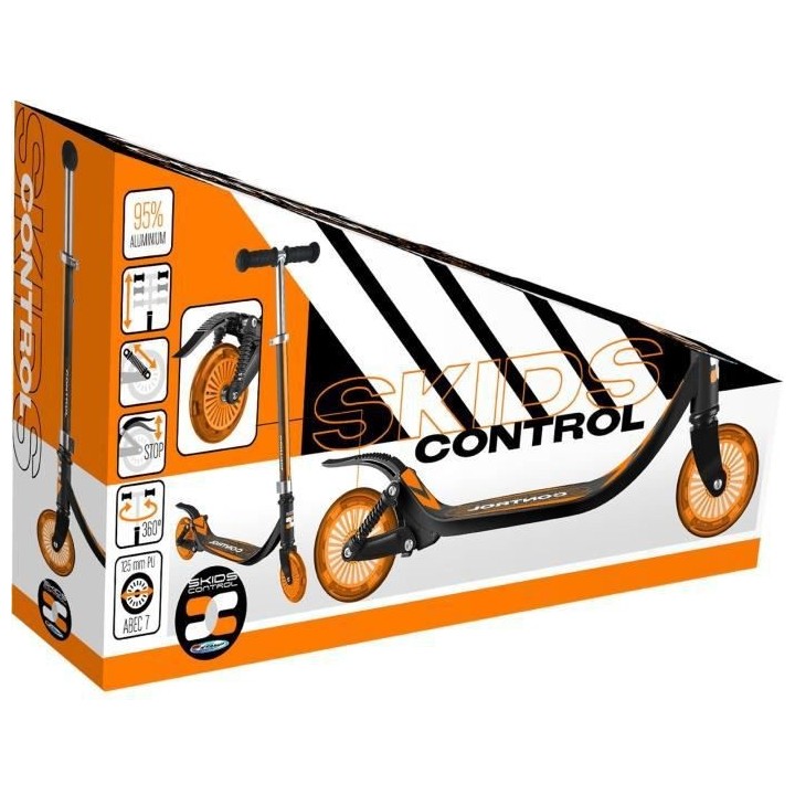 SKIDS CONTROL Trottinette ajustable doubles suspensions 125mm - 2 roue
