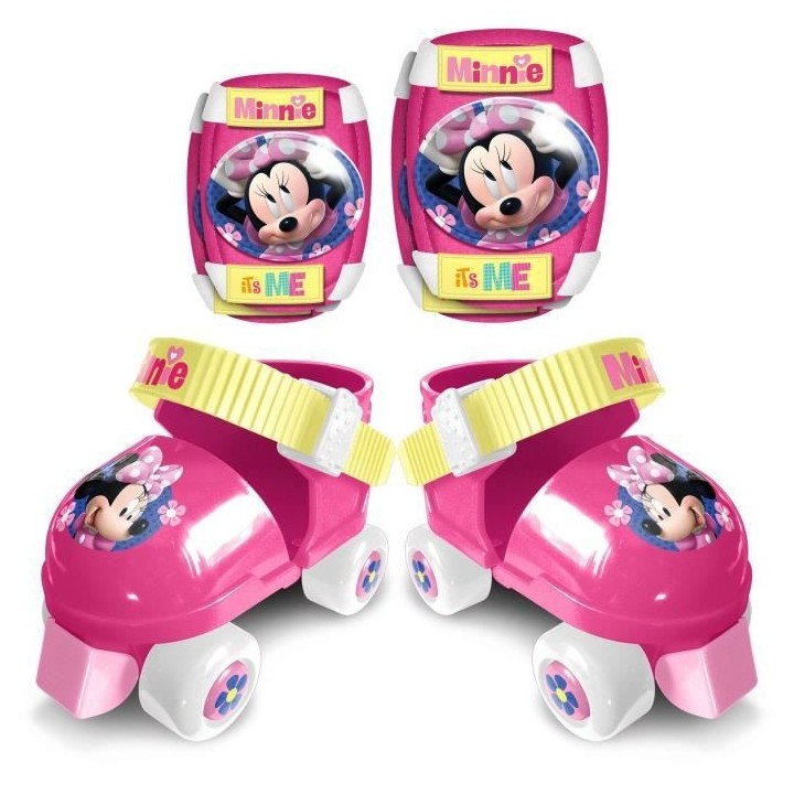 DISNEY MINNIE Set patins a roulettes + coudieres + genouilleres