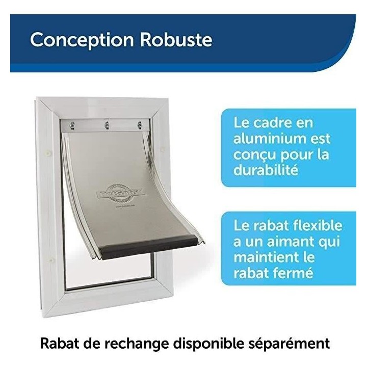 PetSafe - Chatiere Staywell Résistante en Aluminium pour Chien et gro