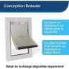 PetSafe - Chatiere Staywell Résistante en Aluminium pour Chien et gros Chat, Systeme de Verrouillage, Robuste, Isolante - taill