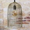 Suspension Cage Haute Filaire - Métal - Mordore Mat - HOME DECO FACTORY