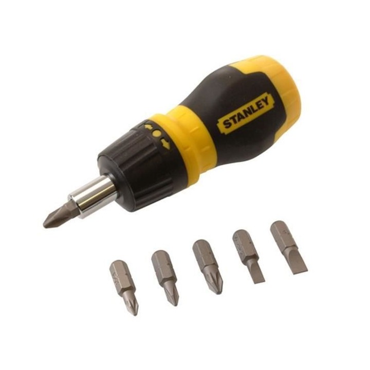 Tournevis porte-embouts boule a cliquet bimatiere STANLEY - 0-66-358 -