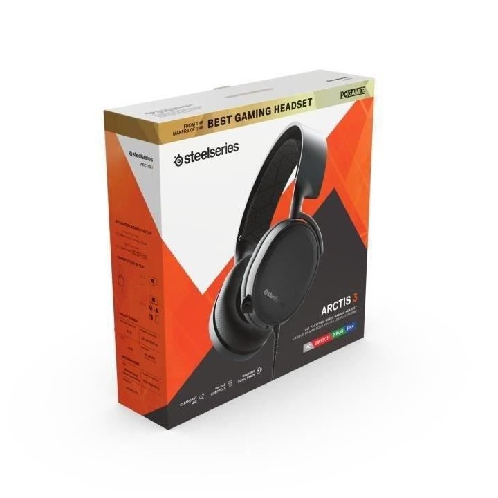 STEELSERIES Casque gamer Arctis 3 PC Noir