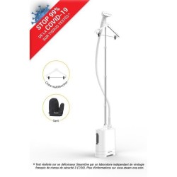 STEAMONE H2020 - Défroisseur vertical blanc - 1900W - 40g par minute - pret en 60 scd - 1,2L