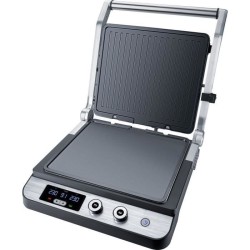 STEBA 187200 FG120 Grill de contact - 1800 W - Surface de cuisson antiadhésive: 2 x 27 x 24 cm - Inox et noir