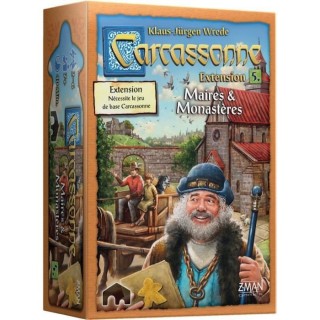 Z-Man Games | Carcassonne - Extension 5 Maires & Monasteres | Jeu de s