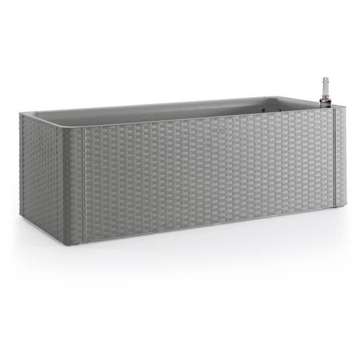 STEFANPLAST - Bac a fleur deluxe - rectangulaire stone gris - 100x43xh
