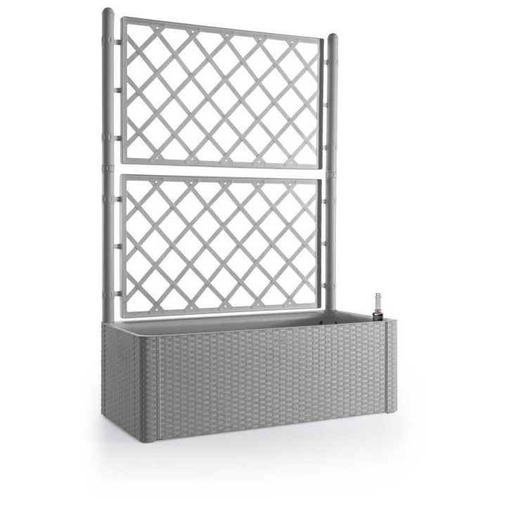 STEFANPLAST - Bac a fleur deluxe - rectangulaire avec treillis stone g