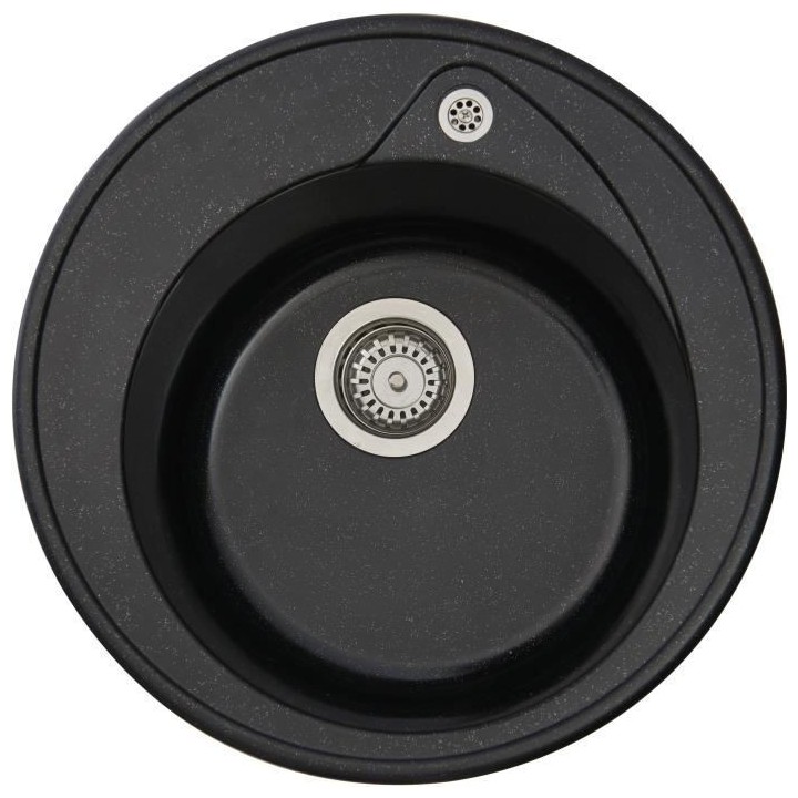 STRADOUR Evier a encastrer RONDA, en SMC NOIR PAILLETE - 06, 1 bac, di