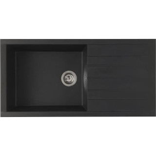 STRADOUR Evier a encastrer CUBE, en SMC NOIR PAILLETE - 06, 1 bac, dim