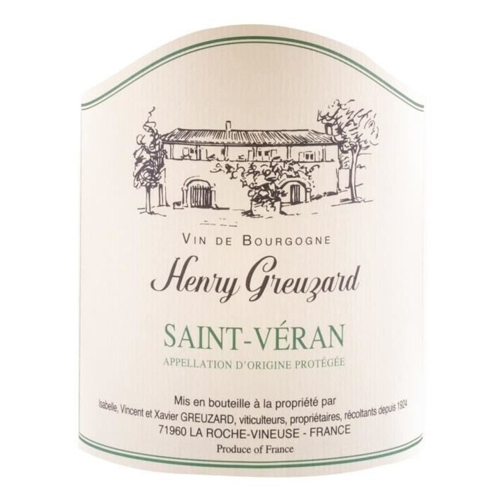 Henry Greuzard 2021 Saint-Vérant - Vin blanc de Bourgogne