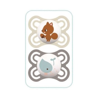 MAM Sucette Perfect - 2-6+m - Silicone - Bte stérilisation - Lot de 2