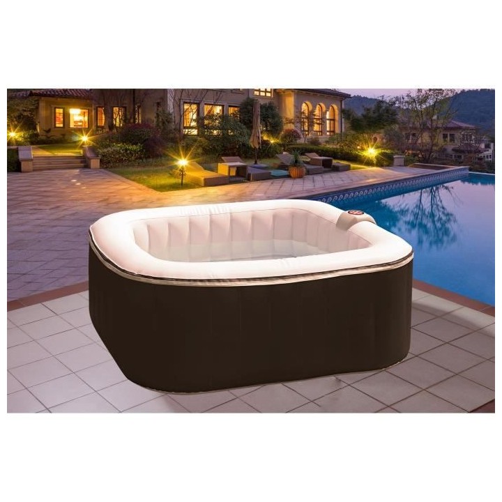 Spa gonflable SUNSPA - AC01 - 157 x 67 cm - 4 places - Carré (Livré