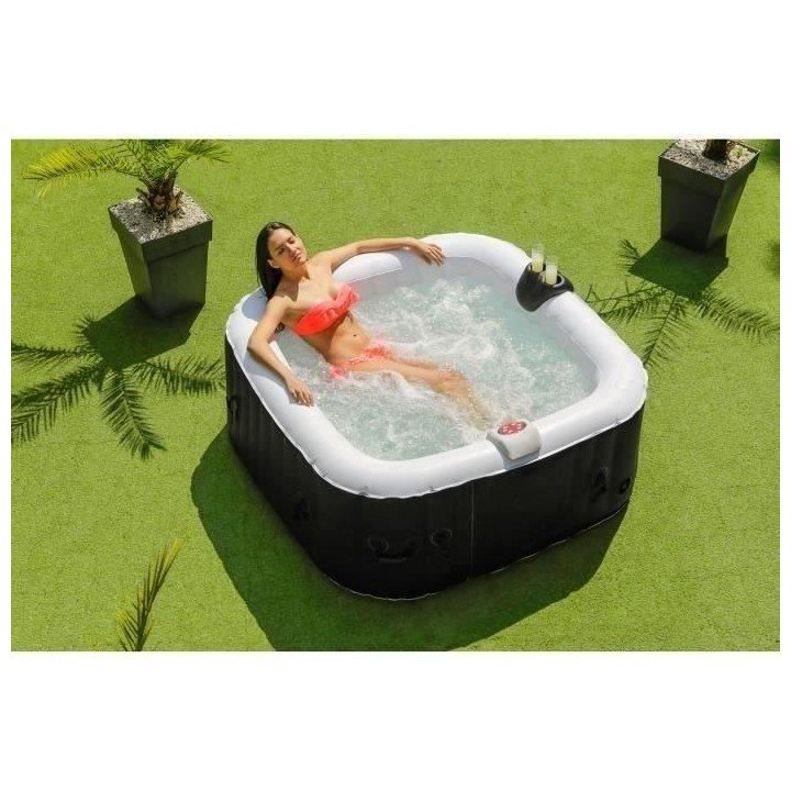 Spa gonflable SUNSPA - AC01 - 157 x 67 cm - 4 places - Carré (Livré