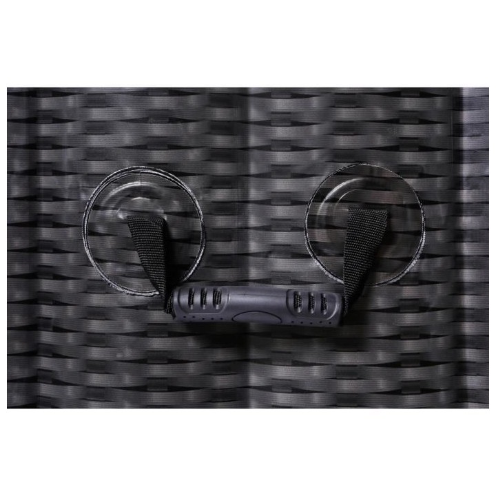 SUN SPA Spa gonflable rond laminé Décor Rattan - 4 personnes - 1, 85