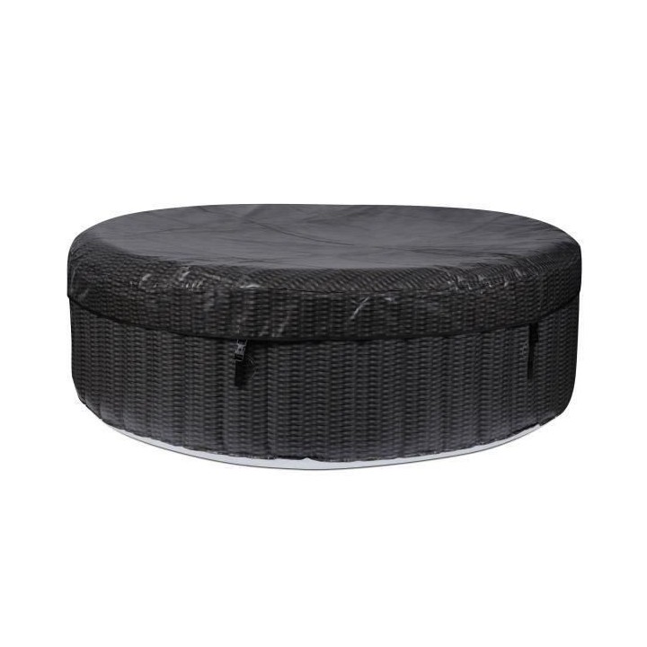 SUN SPA Spa gonflable rond laminé Décor Rattan - 4 personnes - 1, 85
