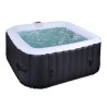 Spa gonflable SUNSPA - AC02 - 185 x 65 cm - 6 places - Carré (Livré avec filtre, cadenas, tapis de sol et couverture)