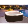 Spa gonflable SUNSPA - AC02 - 185 x 65 cm - 6 places - Carré (Livré avec filtre, cadenas, tapis de sol et couverture)