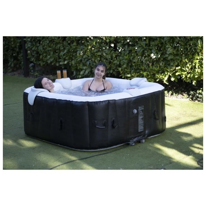 Spa gonflable avec bandeau LED SUNSPA - AC02-LED - 185 x 65 cm - 6 pla