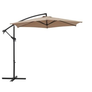 Parasol déporté diametre 3m - structure en aluminium avec toile poly