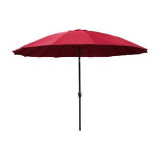 Parasol droit type Shanghai diametre 3m inclinable - Mat aluminium et