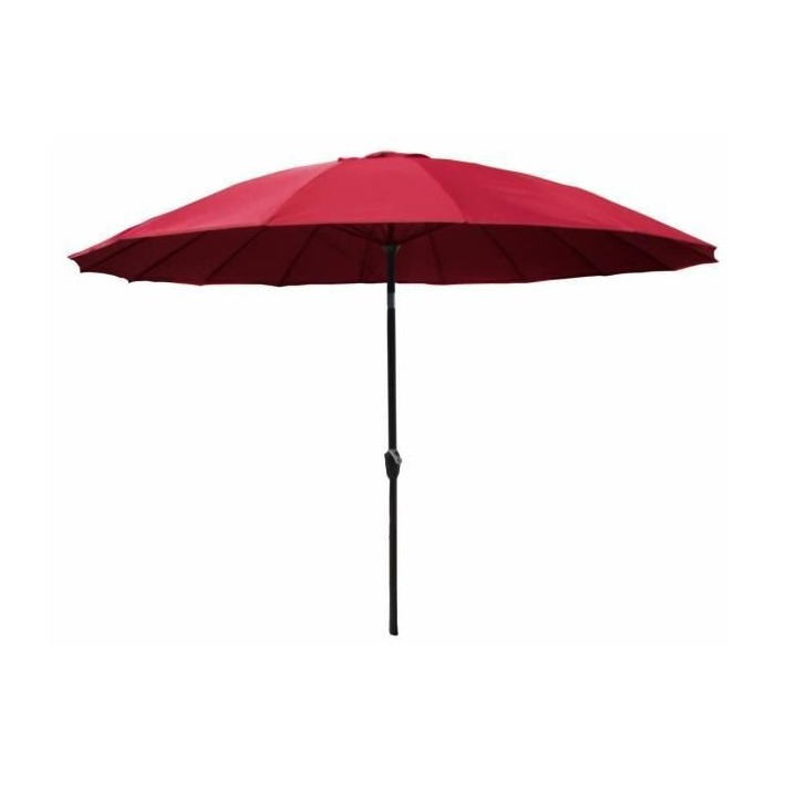 Parasol droit type Shanghai diametre 3m inclinable - Mat aluminium et