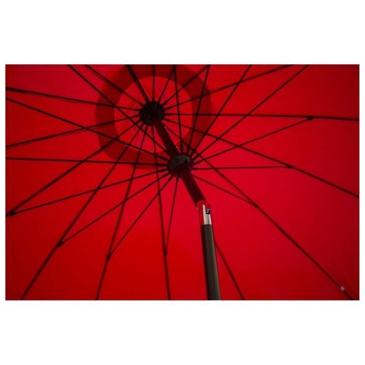 Parasol droit type Shanghai diametre 3m inclinable - Mat aluminium et