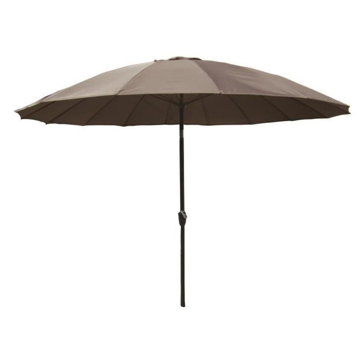 Parasol droit type Shanghai diametre 3m inclinable - Mat aluminium et