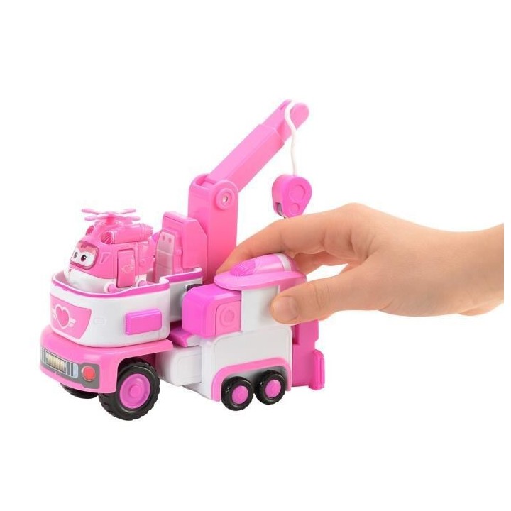 SUPER WINGS Véhicule Transformable en Robot 18 cm + 1 Figurine - Dizz