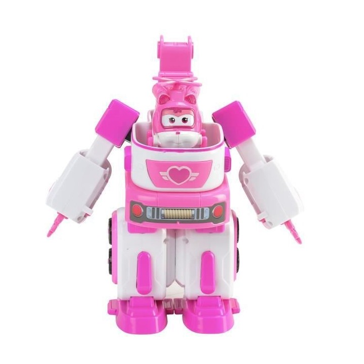SUPER WINGS Véhicule Transformable en Robot 18 cm + 1 Figurine - Dizz