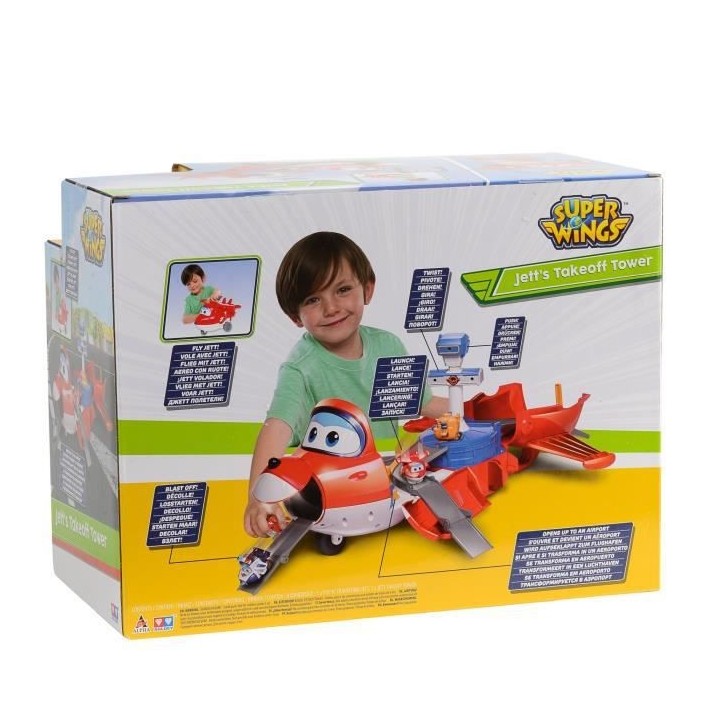 SUPER WINGS Playset Avion Jett's Takeoff Tower + 1 figurine Jett Pop-T