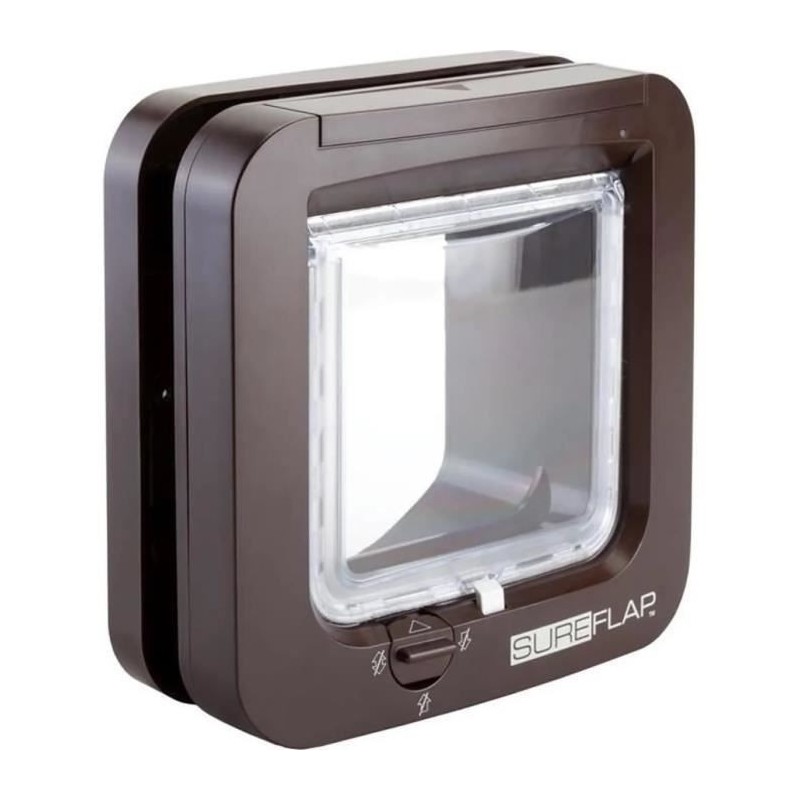 SUREFLAP Chatiere a puce électronique - Marron - 142 mm x 120 mm (Mémorisation d'un maximum de 32 puces)