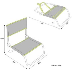 Chaise basse de plage SURPASS